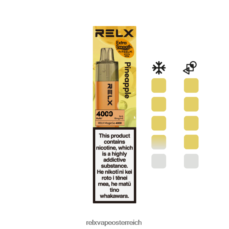 RELX MagicGo 4000 Einweg-Vaporizer | TRZ8DX1 ‎RELX E-Zigarette Österreich Ananas