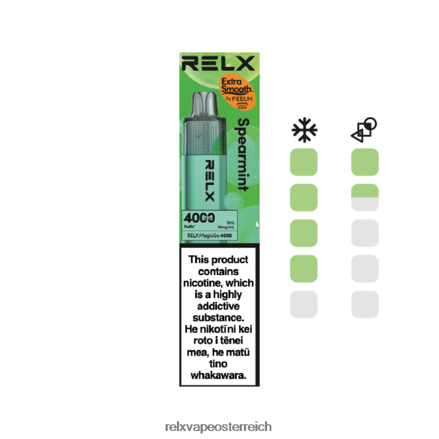RELX MagicGo 4000 Einweg-Vaporizer | TRZ8DX3 ‎RELX Österreich grüne Minze