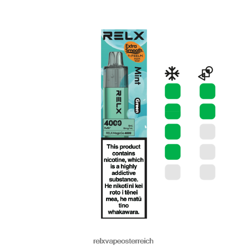 RELX MagicGo 4000 Einweg-Vaporizer | TRZ8DX4 ‎RELX Vape Österreich Minze (grün)