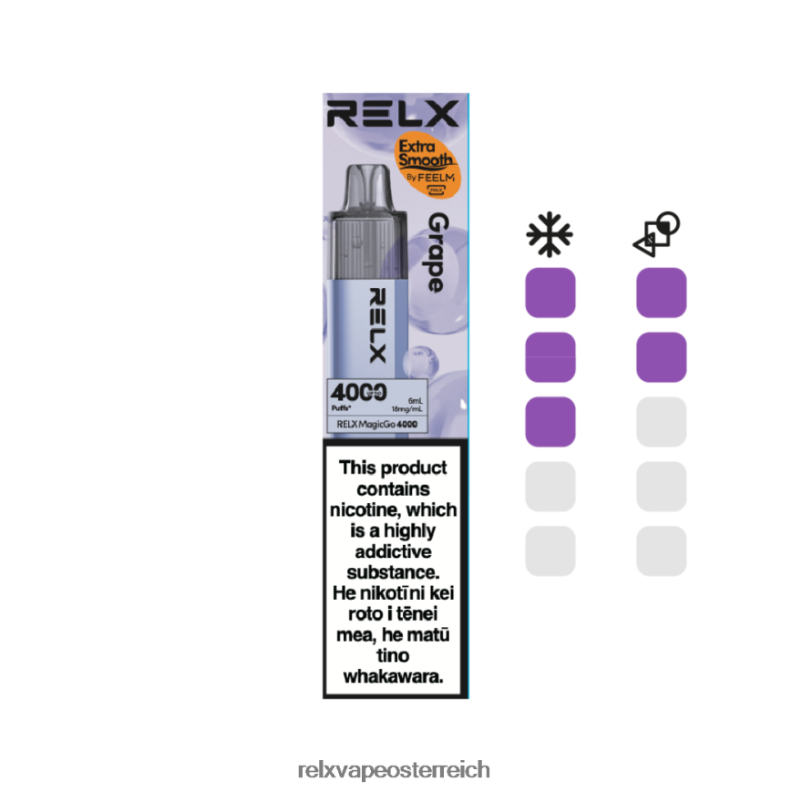 RELX MagicGo 4000 Einweg-Vaporizer | TRZ8DX6 ‎RELX Vape Preis Traube