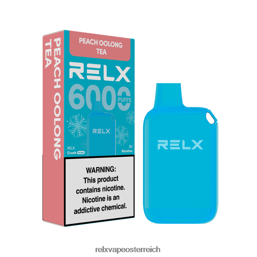 RELX Crush Pocket 6000 eisig | TRZ8DX10 ‎RELX Vape Österreich Pfirsich-Oolong-Tee