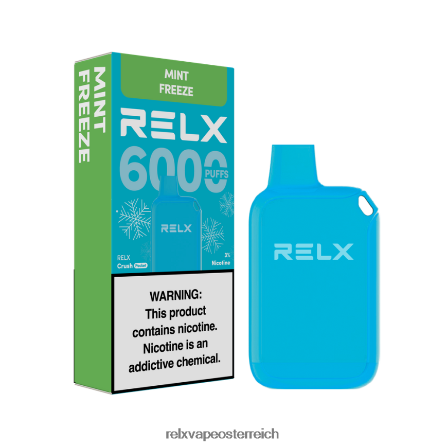 RELX Crush Pocket 6000 eisig | TRZ8DX12 ‎RELX Vape Preis Minze einfrieren