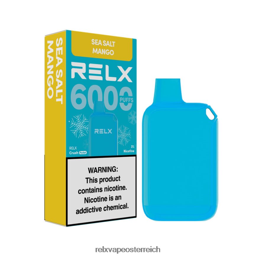 RELX Crush Pocket 6000 eisig | TRZ8DX13 ‎RELX E-Zigarette Österreich Meersalz-Mango