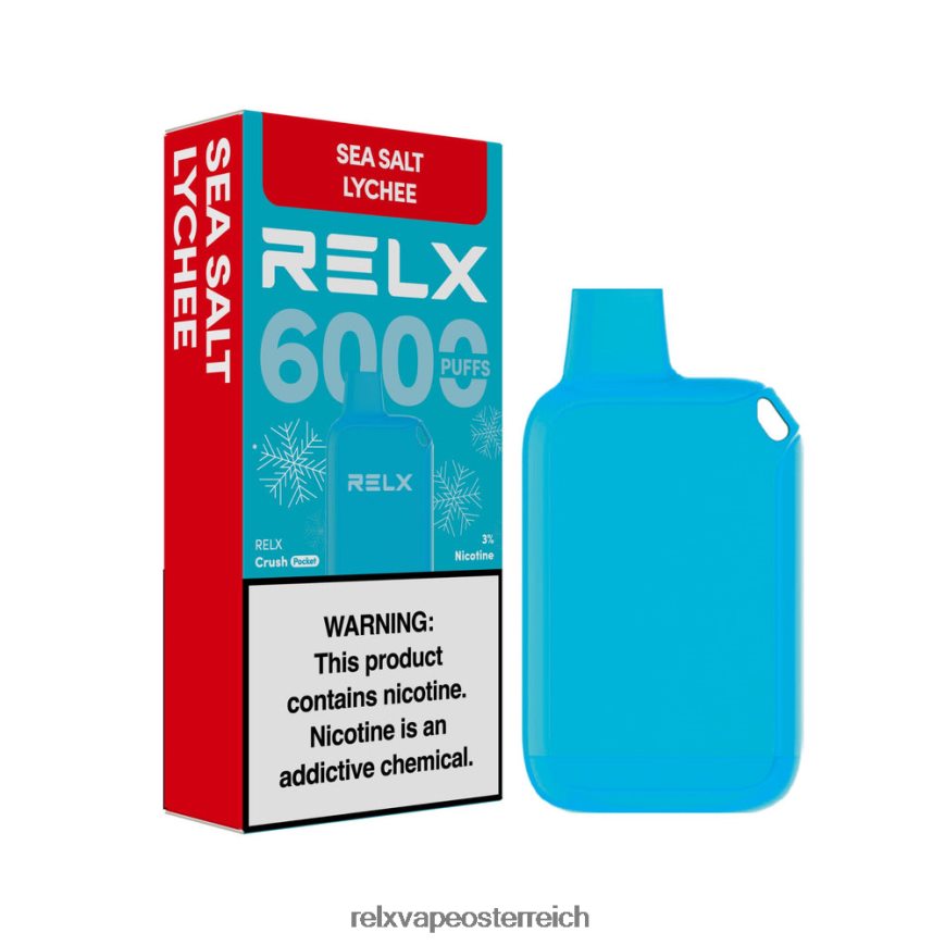 RELX Crush Pocket 6000 eisig | TRZ8DX14 ‎RELX Austria Meersalz-Litschi