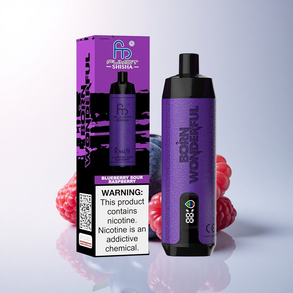 RandM Fumot Shisha 10000 Puffs Blaubeer-Sauer-Himbeer mit 18ml Vorfüllung und 850 mAh