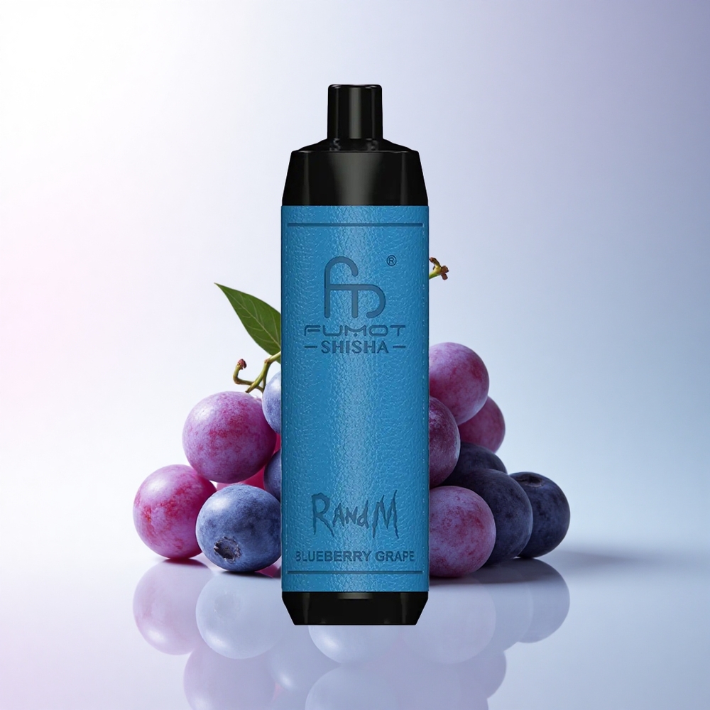 RandM Fumot Shisha 10000 Puffs Blaubeere Traube 0,5% Nikotin 850 mAh