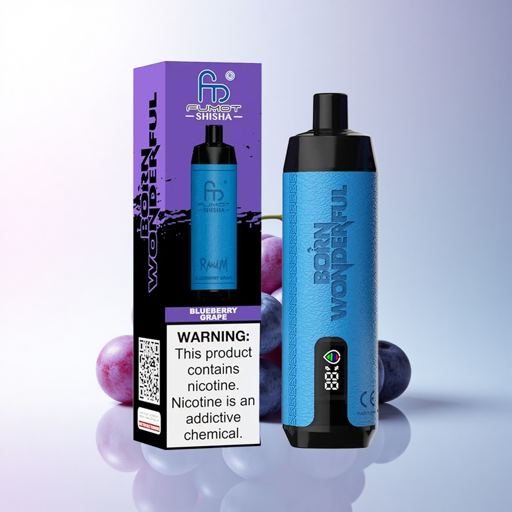 RandM Fumot Shisha 10000 Puffs Blaubeere Traube 0,5% Nikotin 850 mAh