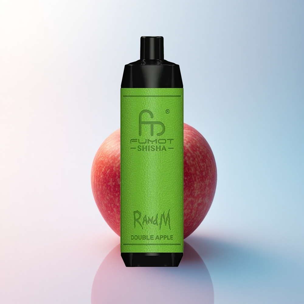 RandM Fumot Shisha 10000 Puffs Doppelapfel mit 18ml E-Liquid und 0,5% Nikotin