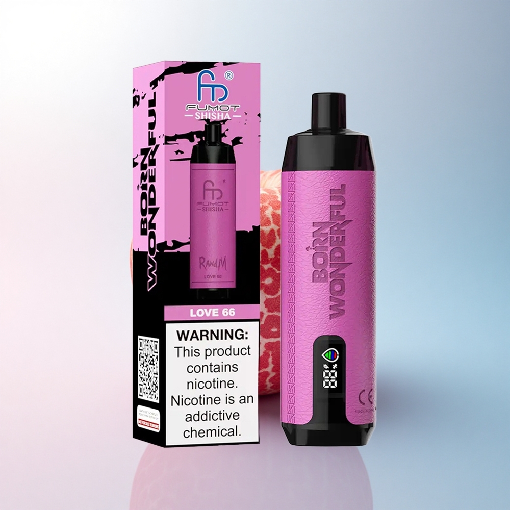 RandM Fumot Shisha 10000 Puffs Liebe 66 mit 18ml vorgefülltem Liquid und 850 mAh Batterie