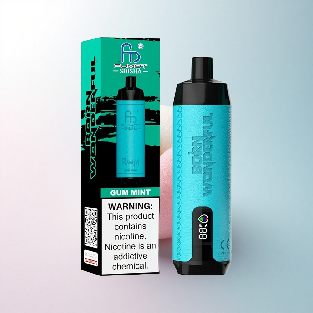 RandM Fumot Shisha 10000 Puffs Zahnfleischminze 18ml 850mAh 0,5% Nikotin