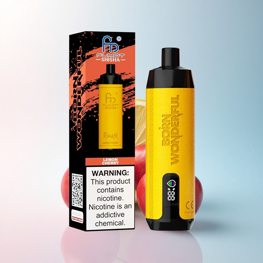 RandM Fumot Shisha 10000 Puffs Zitrone-Kirsche 0,5% Nikotin 850 mAh
