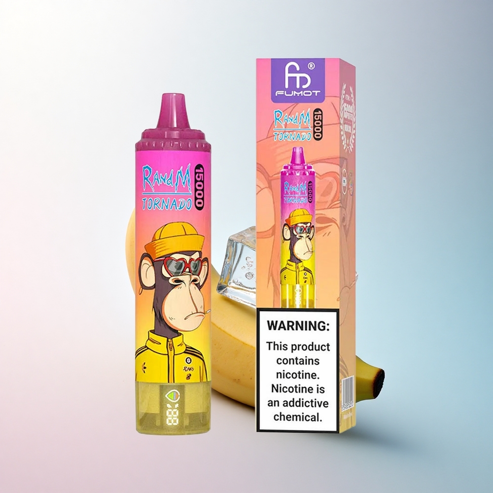 RandM Fumot Tornado 15000 Puffs Bananeneis 25ml 850mAh Mesh