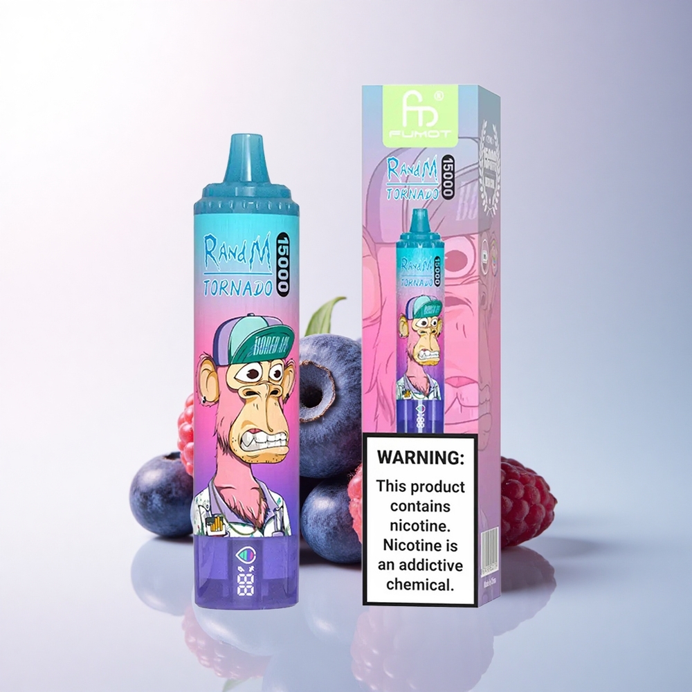 RandM Fumot Tornado 15000 Puffs Blaubeere Himbeere 25ml 850mAh Mesh