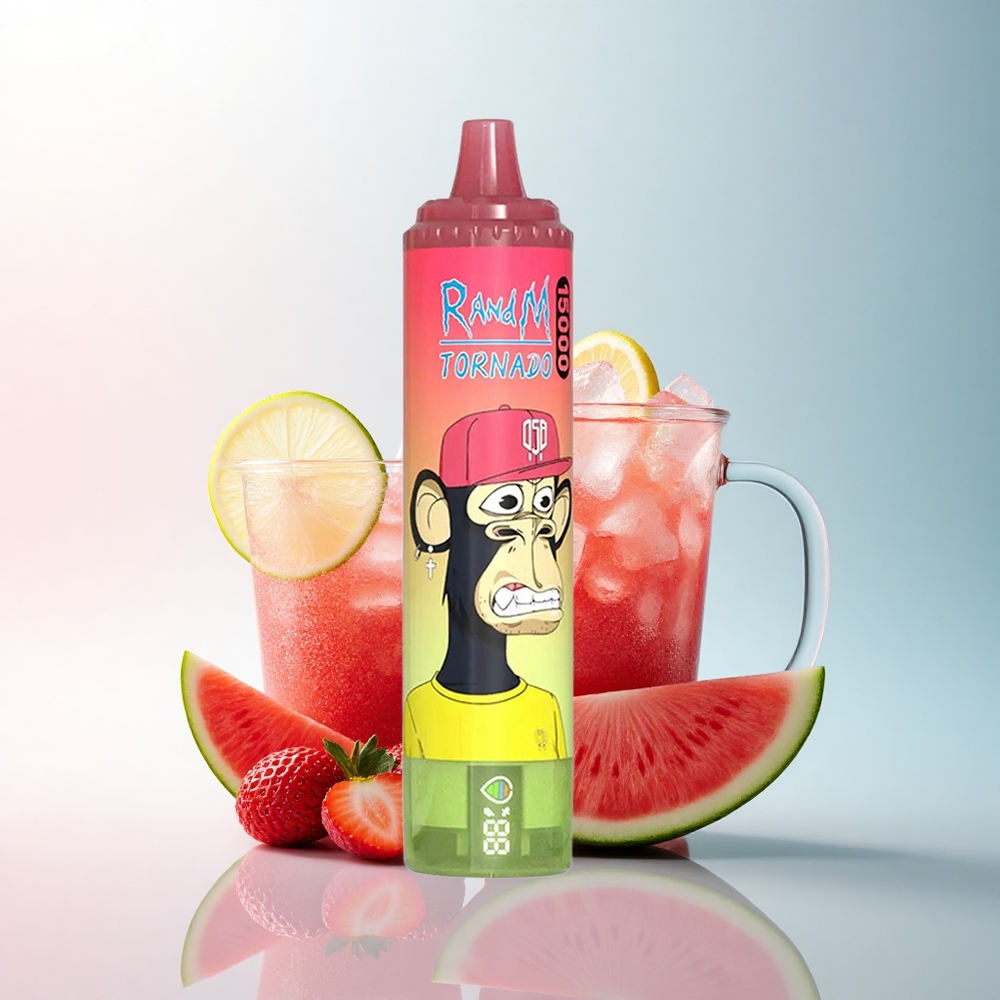 RandM Fumot Tornado 15000 Puffs Erdbeer-Wassermelonen-Limonade mit Mesh Coil und 850mAh
