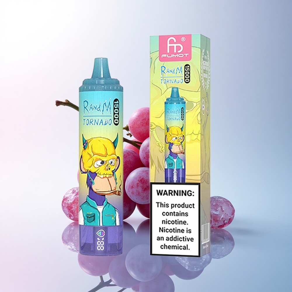 RandM Fumot Tornado 15000 Puffs Trauben-Eis 25ml 850mAh Mesh