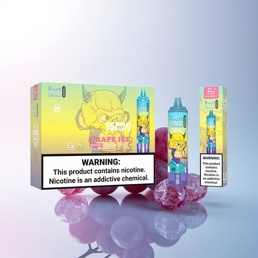 RandM Fumot Tornado 15000 Puffs Trauben-Eis 25ml 850mAh Mesh