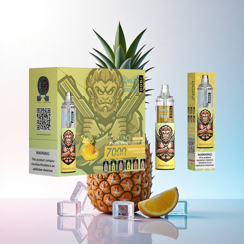 RandM Fumot Tornado 7000 Puffs Ananas Eis mit Mesh Coil und 5% Nikotin