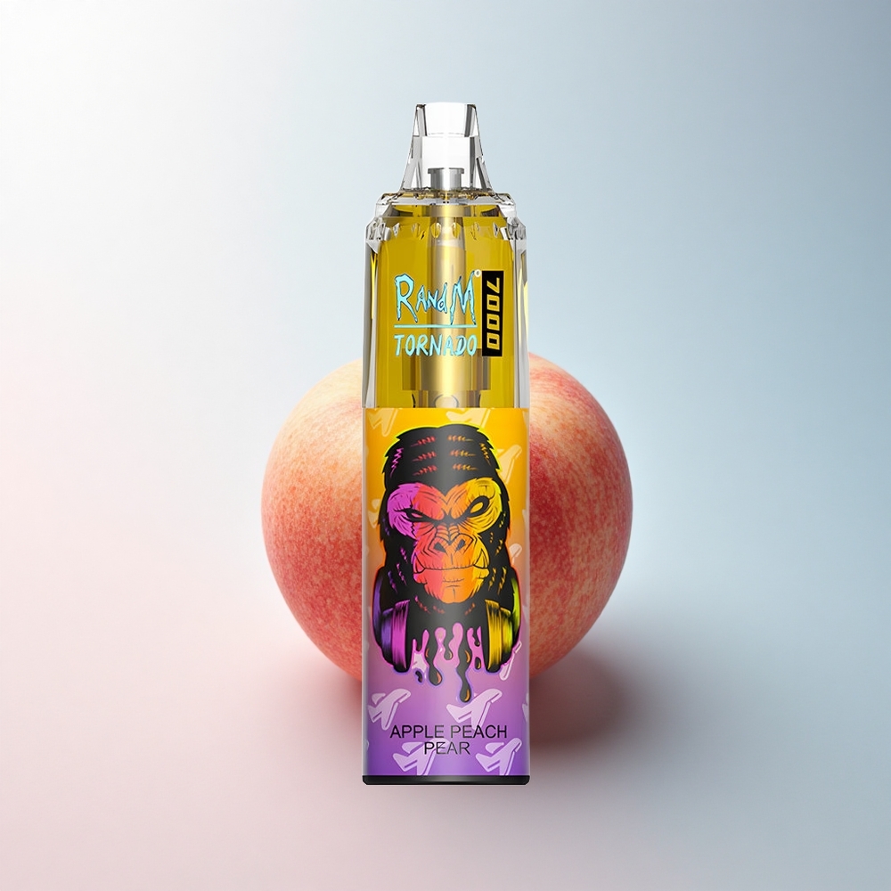 RandM Fumot Tornado 7000 Puffs Apfel Pfirsich Birne mit Mesh Coil und 850 mAh