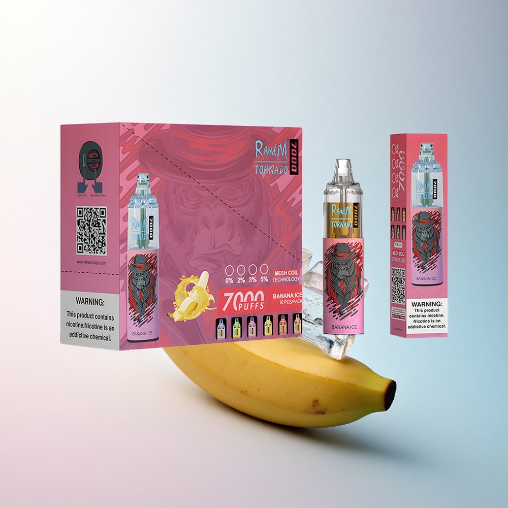 RandM Fumot Tornado 7000 Puffs Banana Eis Mesh 850mAh Typ-C
