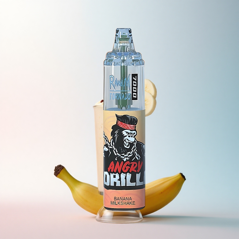 RandM Fumot Tornado 7000 Puffs Bananenmilchshake mit Mesh Coil und 850 mAh