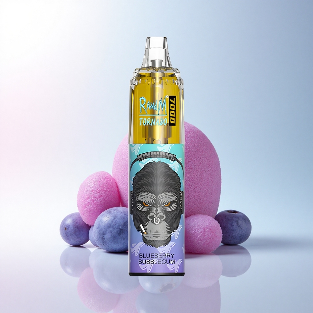 RandM Fumot Tornado 7000 Puffs Blaubeere Bubblegum 850mAh Mesh Coil 5% Nicotine