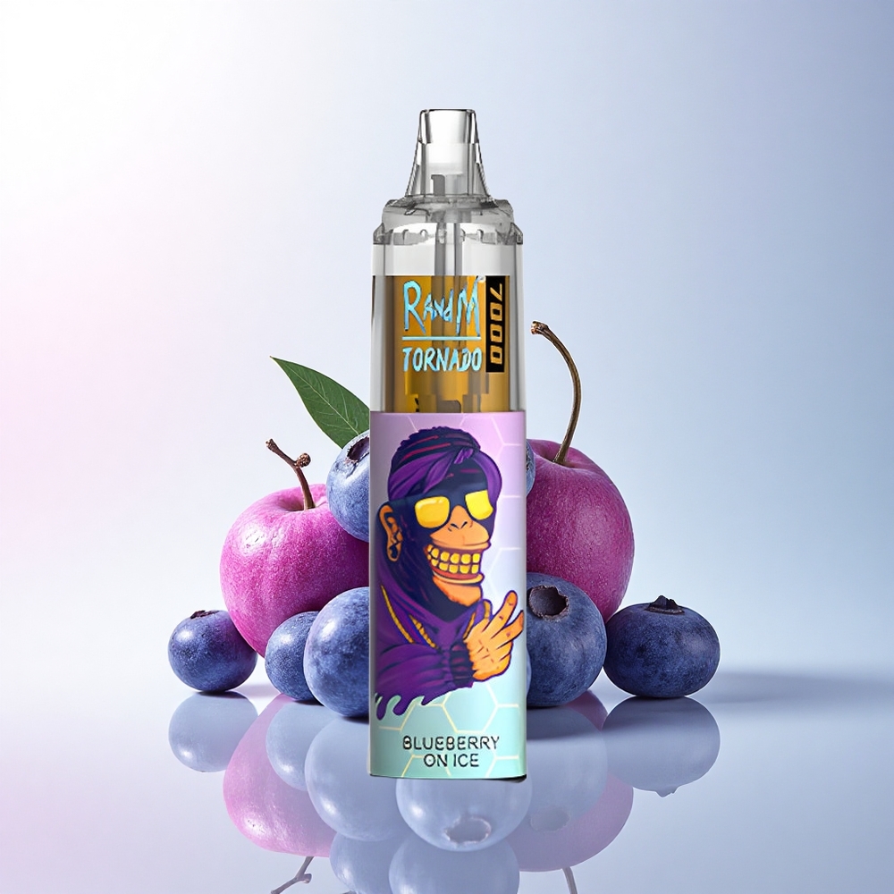 RandM Fumot Tornado 7000 Puffs Blaubeere Eis mit Mesh Coil und 5% Nikotin