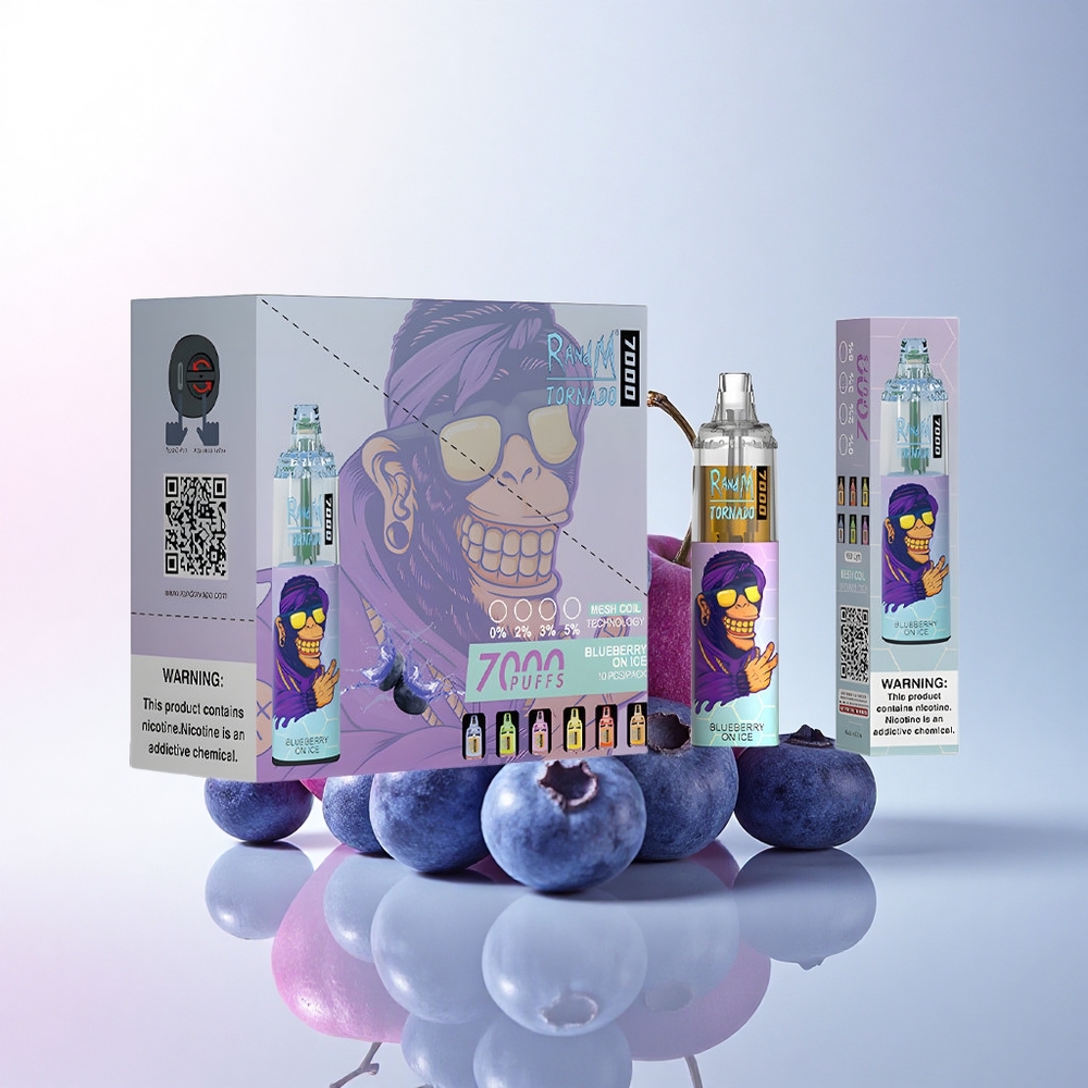 RandM Fumot Tornado 7000 Puffs Blaubeere Eis mit Mesh Coil und 5% Nikotin