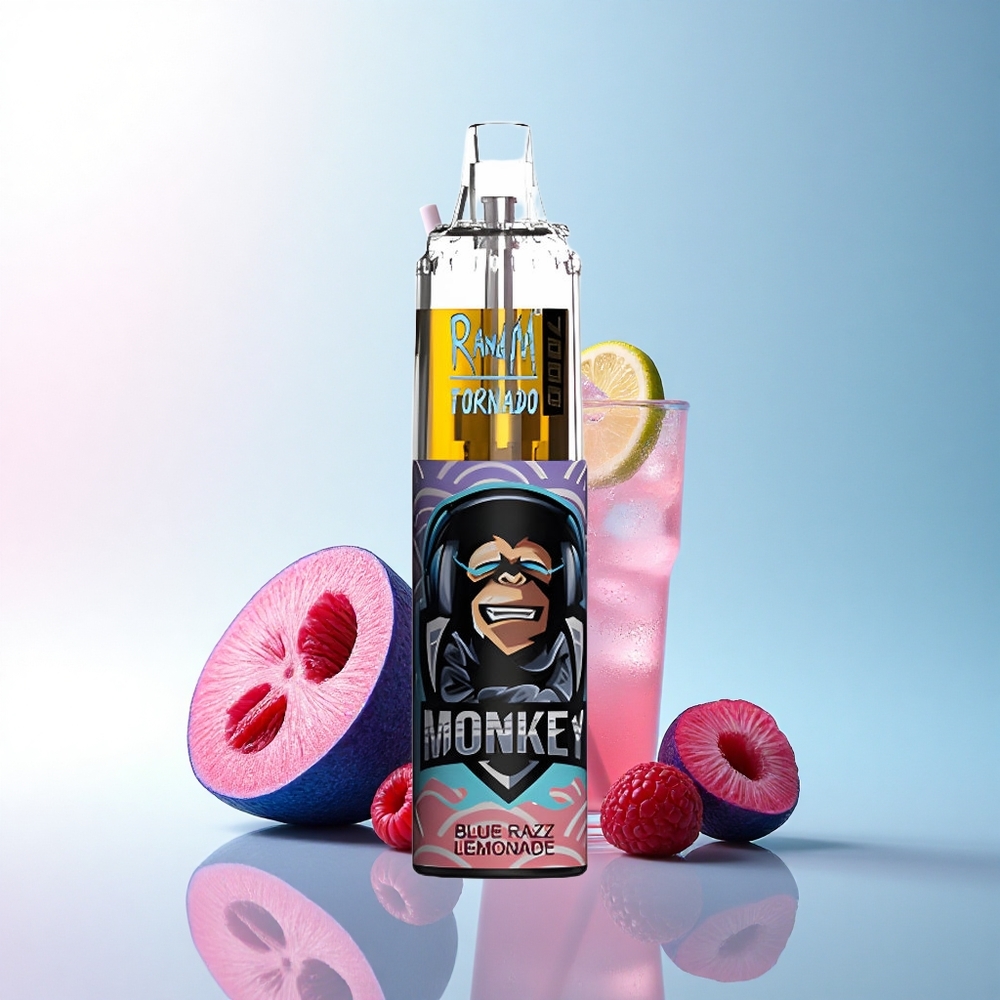RandM Fumot Tornado 7000 Puffs Blaue Himbeerlimonade mit 5% Nikotin und 850 mAh