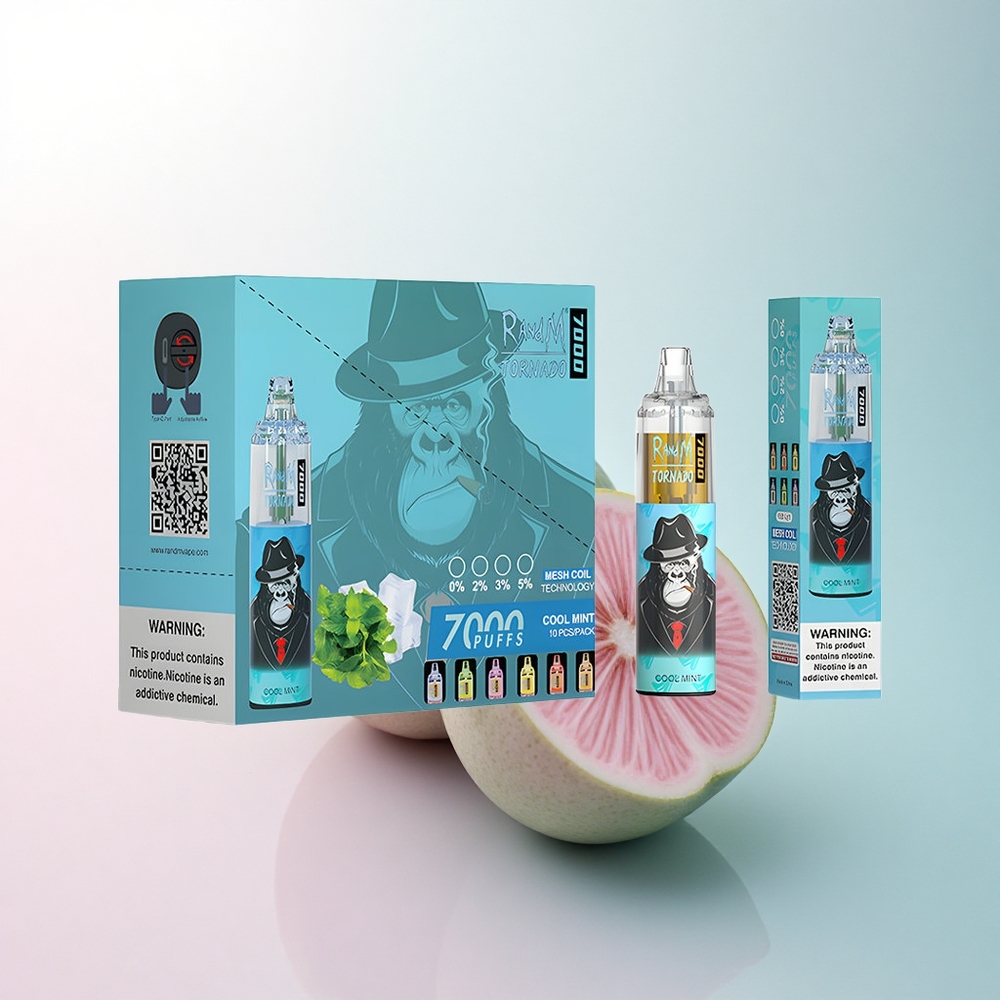 RandM Fumot Tornado 7000 Puffs Kühle Minze 850mAh Mesh Coil 14ML