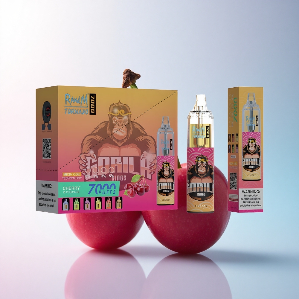 RandM Fumot Tornado 7000 Puffs Kirsch Mesh 850mAh Typ-C Luftregelung