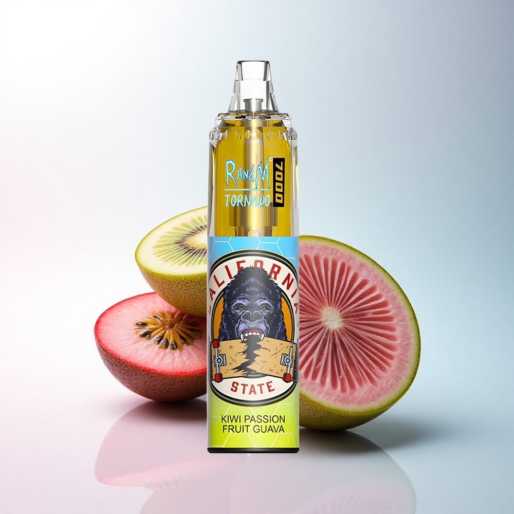 RandM Fumot Tornado 7000 Puffs Kiwi Maracuja Guava 14 ML 850 mAh Mesh Coil