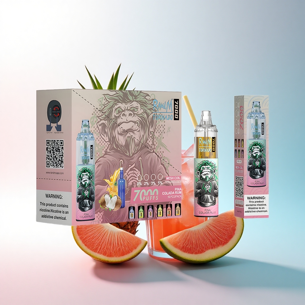 RandM Fumot Tornado 7000 Puffs Pina Colada Rum 14ml Mesh 850mAh