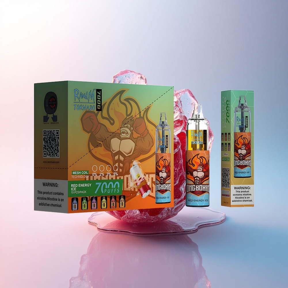 RandM Fumot Tornado 7000 Puffs Rote Energie Eis Mesh 5% Nikotin 850 mAh