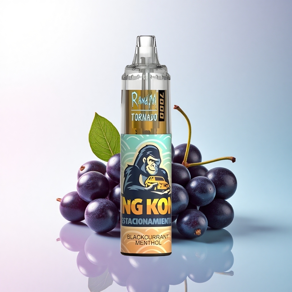 RandM Fumot Tornado 7000 Puffs Schwarze Johannisbeere Menthol 5% Nikotin 850 mAh Typ-C