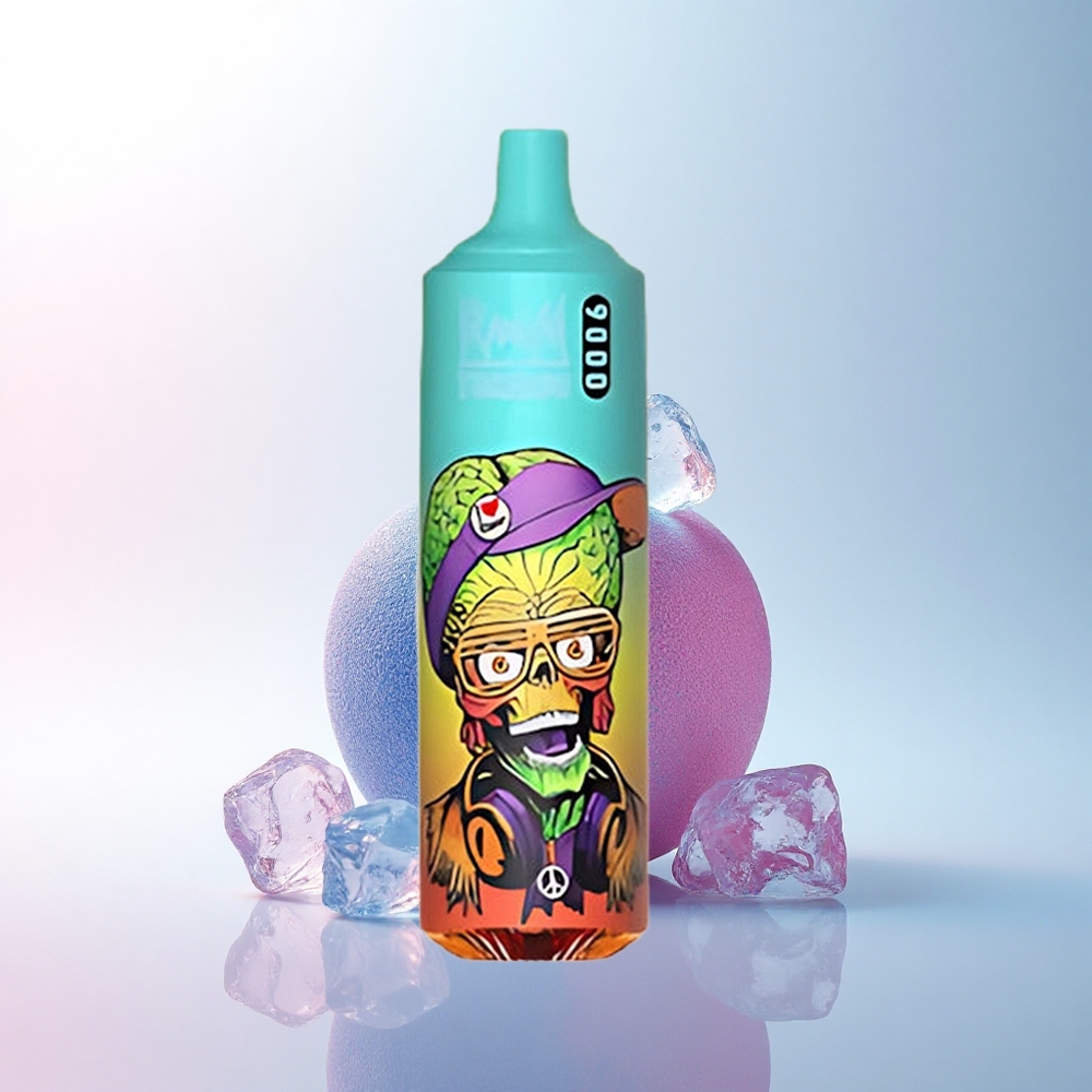 RandM Fumot Tornado 9000 Puffs Blaulecker Eis 850 mAh 18 mL Mesh Coil