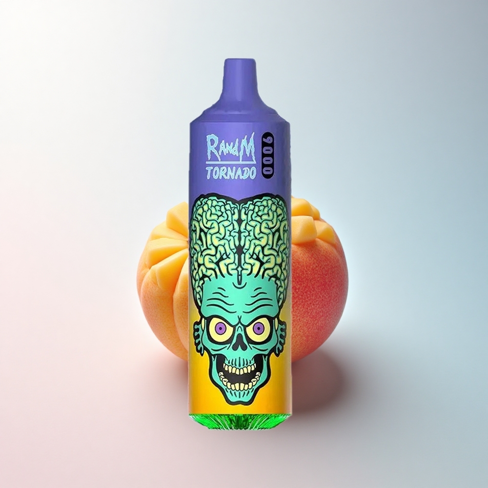 RandM Fumot Tornado 9000 Puffs Erdbeer-Mango mit 18 ml Flüssigkeit und Mesh Coil