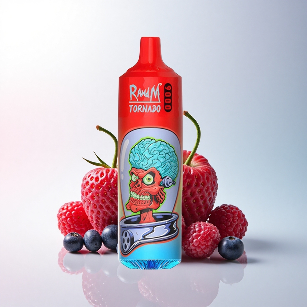 RandM Fumot Tornado 9000 Puffs Gemischte Beeren mit 850 mAh und Mesh Coil
