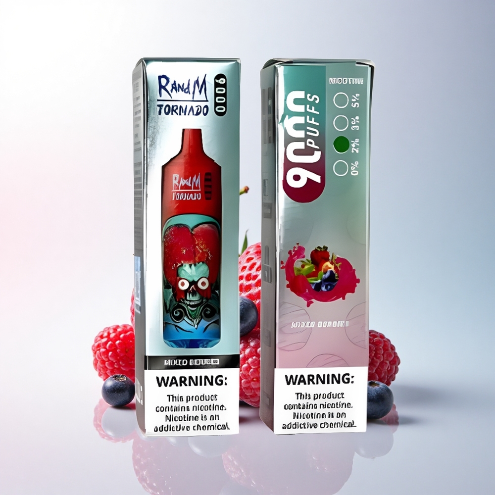 RandM Fumot Tornado 9000 Puffs Gemischte Beeren mit 850 mAh und Mesh Coil