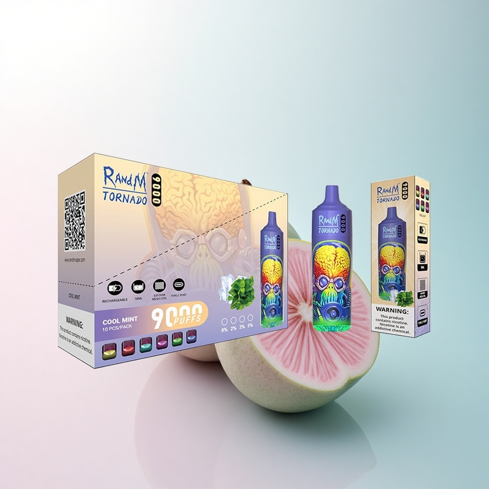 RandM Fumot Tornado 9000 Puffs Kühle Minze Mesh 18 mL RGB