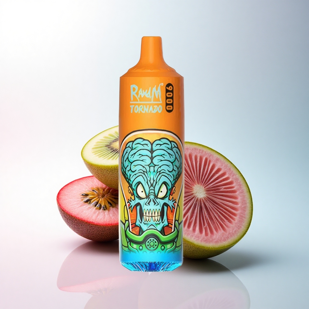 RandM Fumot Tornado 9000 Puffs Kiwi-Maracuja-Guava mit 18 ml E-Liquid und Mesh Coil