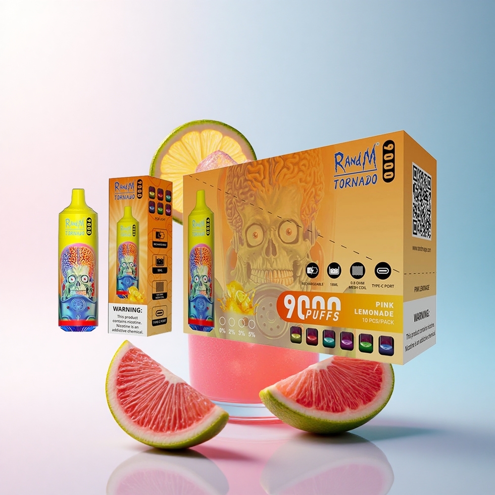 RandM Fumot Tornado 9000 Puffs Rosa Limonade Mesh Coil 18mL 850mAh