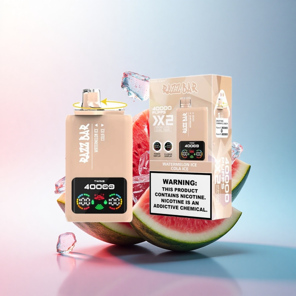 Razz Bar 40000 Puffs Wassermelonen-Eis - Cola-Eis mit 650 mAh und 2% Nikotin