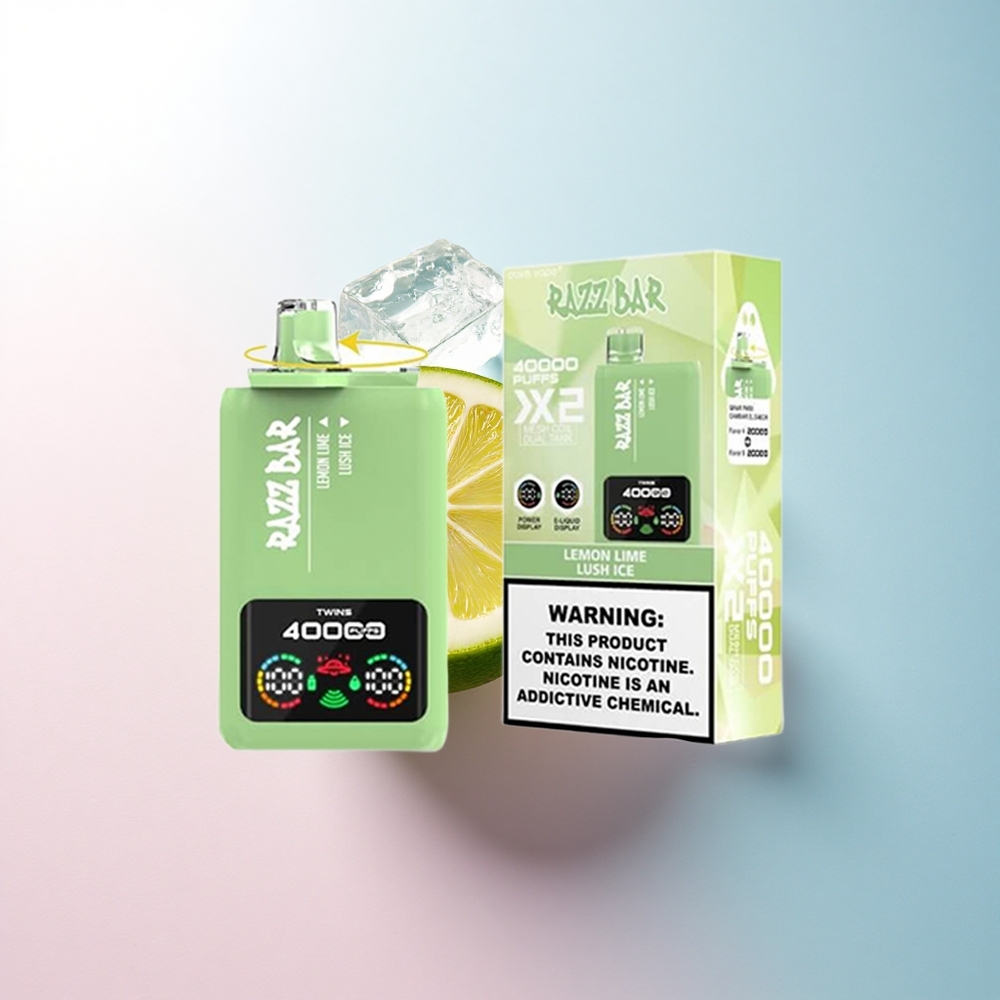 Razz Bar 40000 Puffs Zitrone Limette - Frischer Eis mit 650 mAh und 5% Nikotin