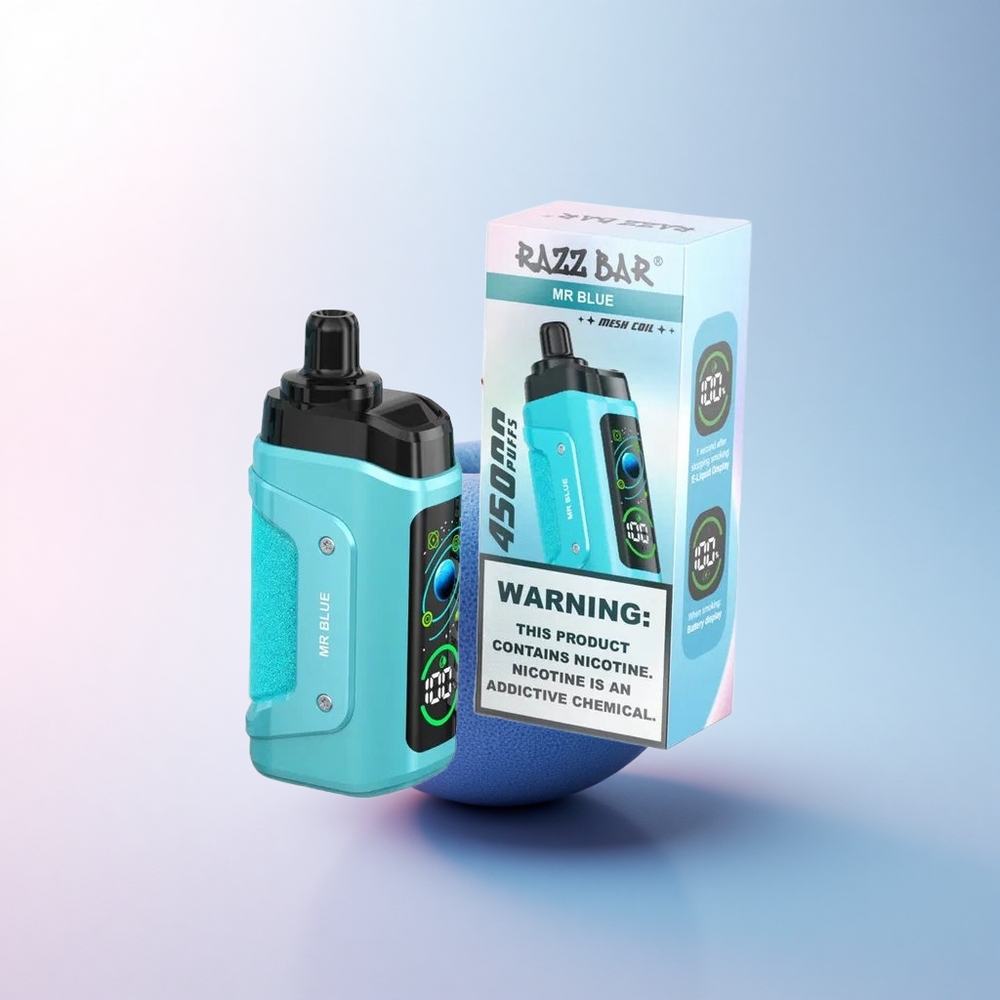 Razz Bar 45000 Puffs Herr Blau 1,0 Ohm Netzspule Typ-C
