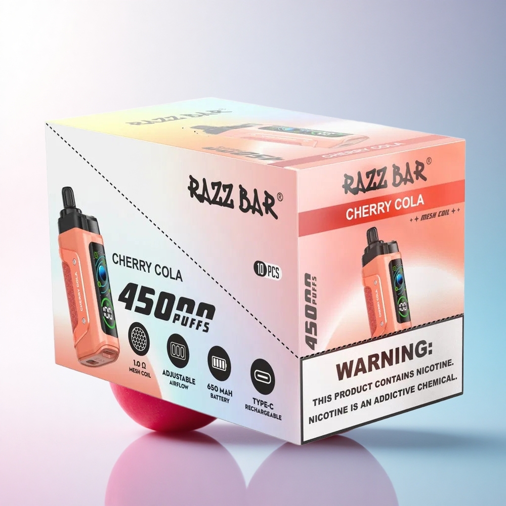 Razz Bar 45000 Puffs Kirsch-Cola Typ-C 650 mAh Netzspule