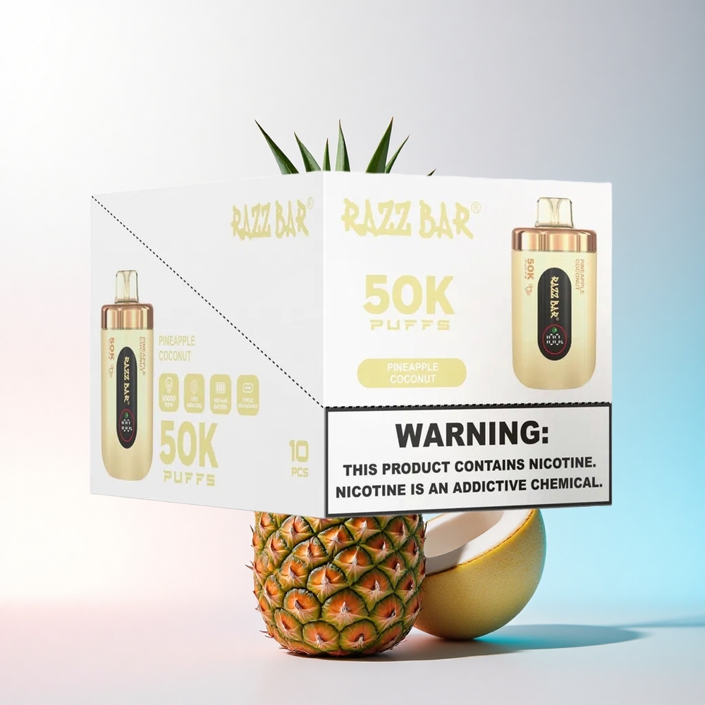 Razz Bar 50K Puffs Ananas Kokos Typ-C 650mAh 2% Nikotin