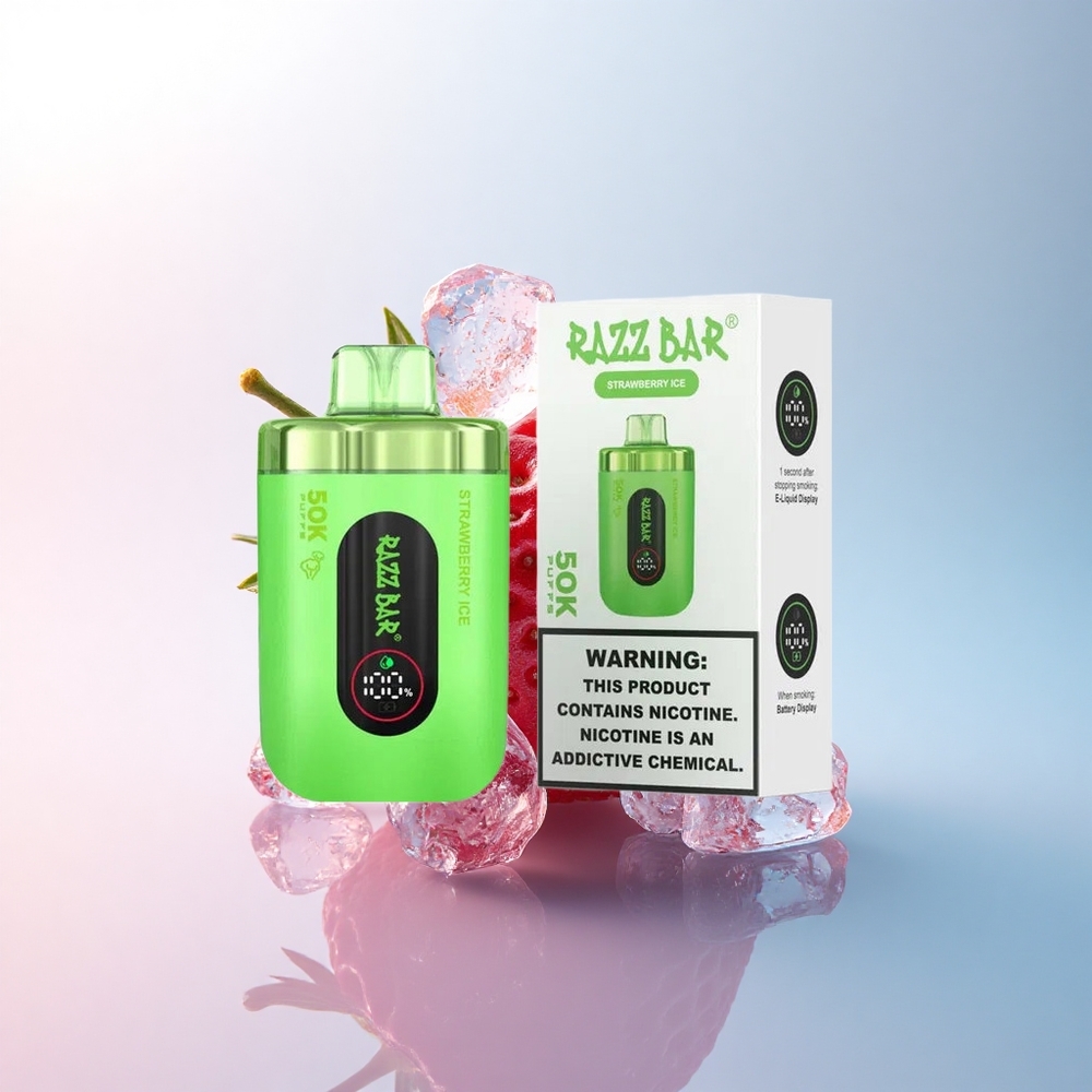Razz Bar 50K Puffs Erdbeereis Typ-C Wiederaufladbar 2% Nikotin