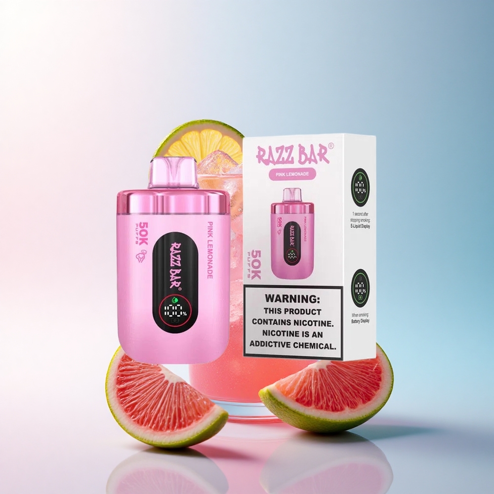 Razz Bar 50K Puffs Rosa Limonade 650 mAh 2% Nikotin