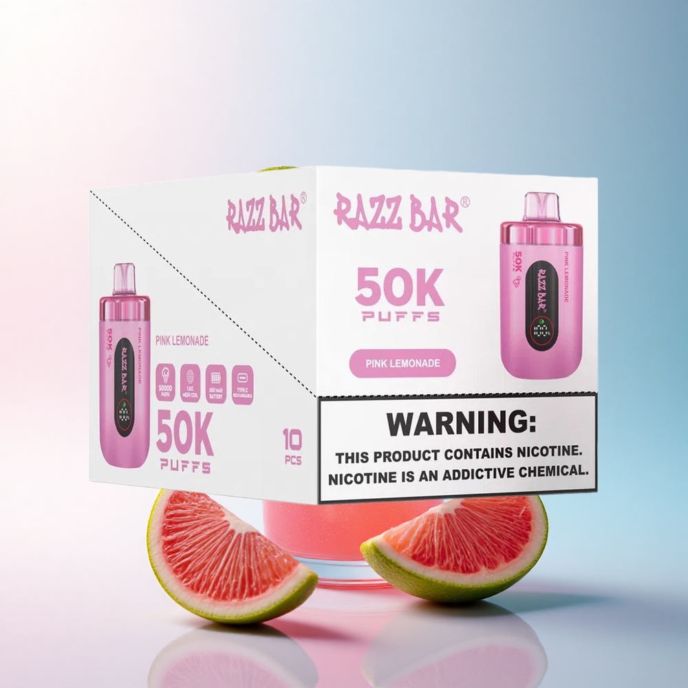 Razz Bar 50K Puffs Rosa Limonade 650 mAh 2% Nikotin