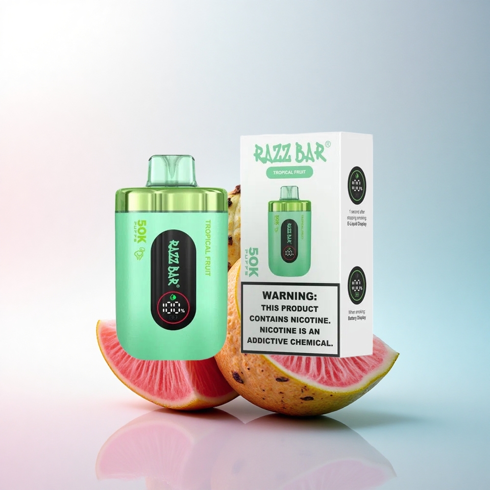 Razz Bar 50K Puffs Tropische Frucht 650 mAh 2% Nikotin